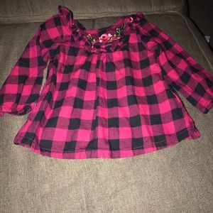 Plaid with flowering trim